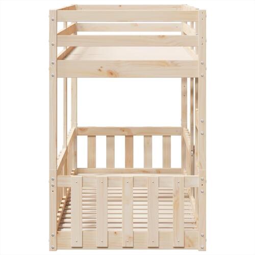 Køjeseng 75x190 cm massivt fyrretræ