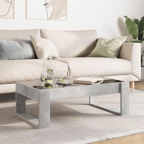 Sofabord med Infinity LED-lys 90x53x30 cm betongrå