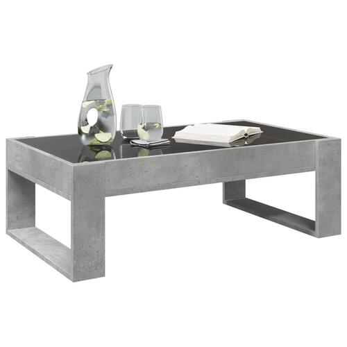 Sofabord med Infinity LED-lys 90x53x30 cm betongrå