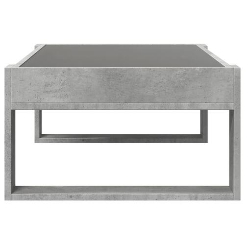 Sofabord med Infinity LED-lys 90x53x30 cm betongrå