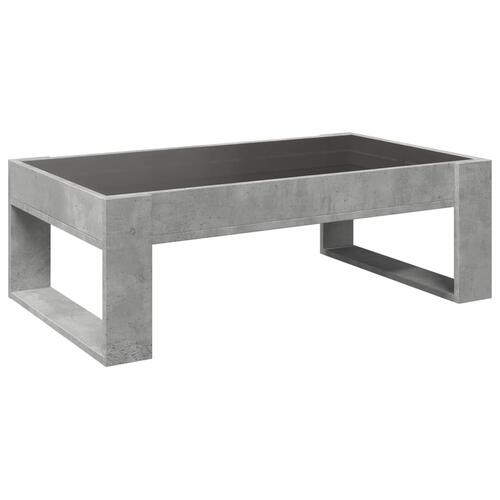 Sofabord med Infinity LED-lys 90x53x30 cm betongrå