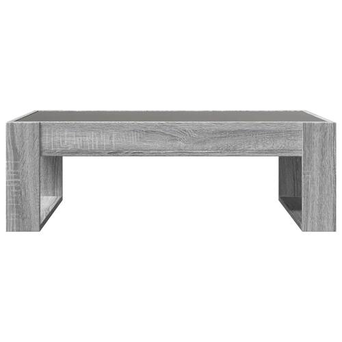 Sofabord med Infinity LED-lys 90x53x30 cm grå sonoma-eg