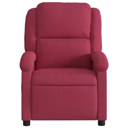 Lænestol velour vinrød