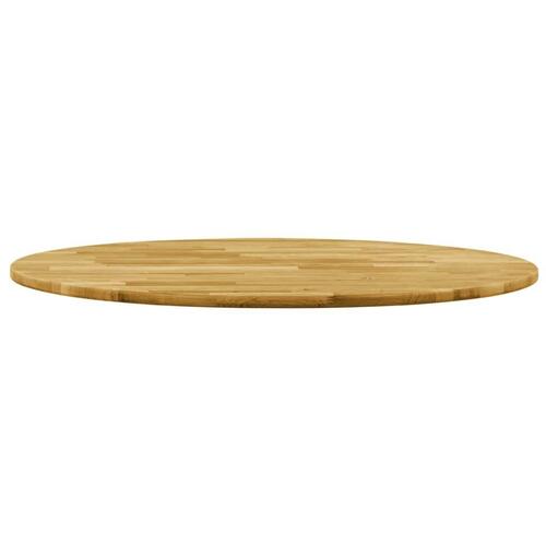 Bordplade i massivt egetræ rundt 23 mm 500 mm