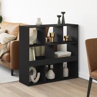 Rumdeler 100x33x94,5 cm konstrueret træ sort