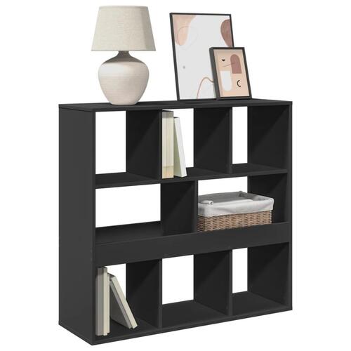 Rumdeler 100x33x94,5 cm konstrueret træ sort