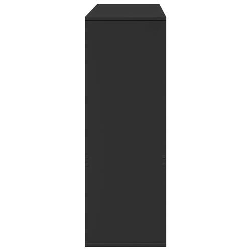 Rumdeler 100x33x94,5 cm konstrueret træ sort