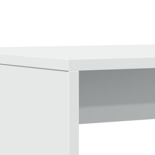 Spisebord og bænke 3 dele konstrueret træ hvid