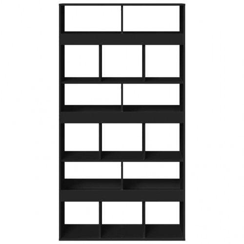 Rumdeler 100x33x187,5 cm konstrueret træ sort
