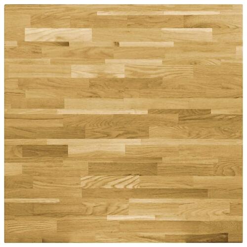 Bordplade massivt egetræ firkantet 23 mm 70 x 70 cm