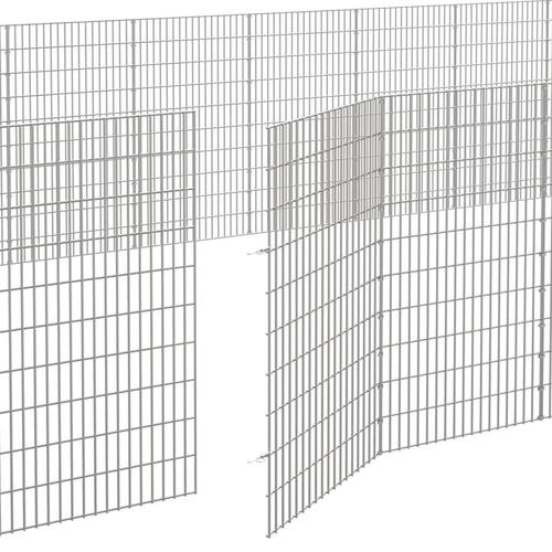 Kæledyrsindhegning 54x100 cm 24 paneler galvaniseret jern
