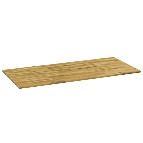 Bordplade i massivt egetræ rektangulært 23 mm 100 x 60 cm