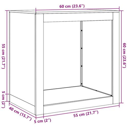 Brændereol 60x40x60 cm i vejrbestandigt stål