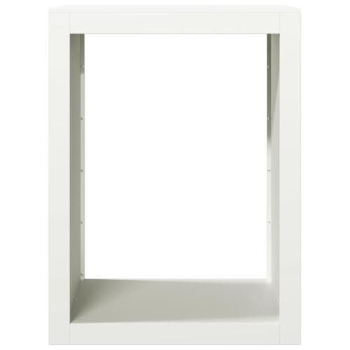 Brændestativ 60x40x80 cm stål hvid