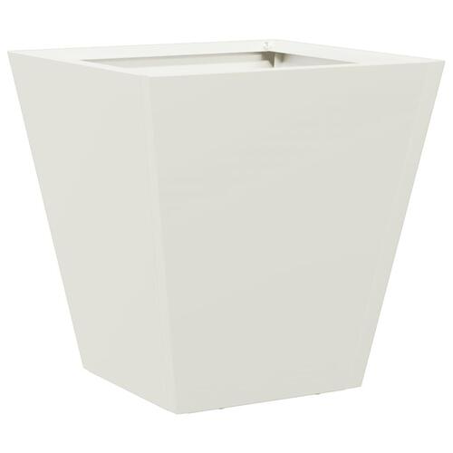 Plantekasse 30x30x30 cm stål hvid