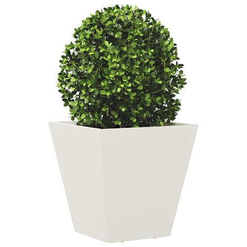 Plantekasse 30x30x30 cm stål hvid