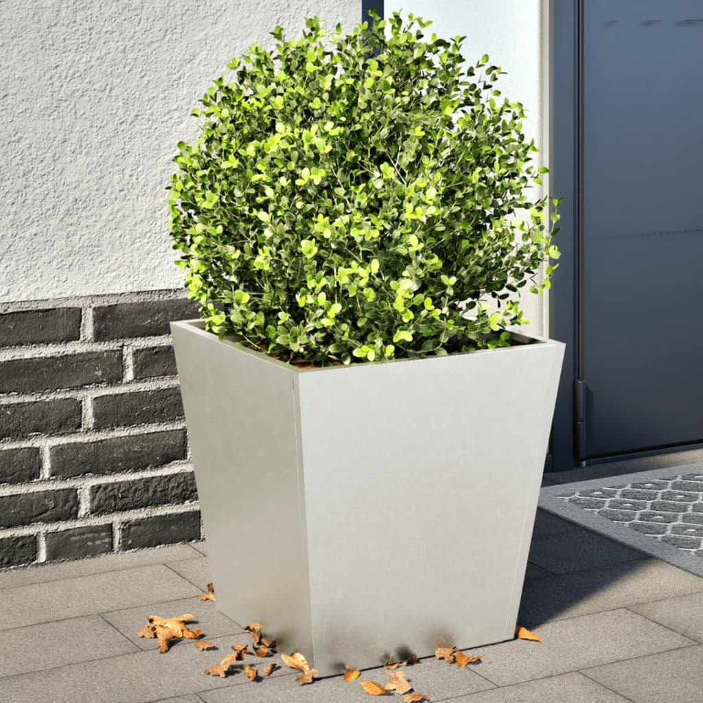Plantekrukker 2 stk. 40x40x40 cm rustfrit stål