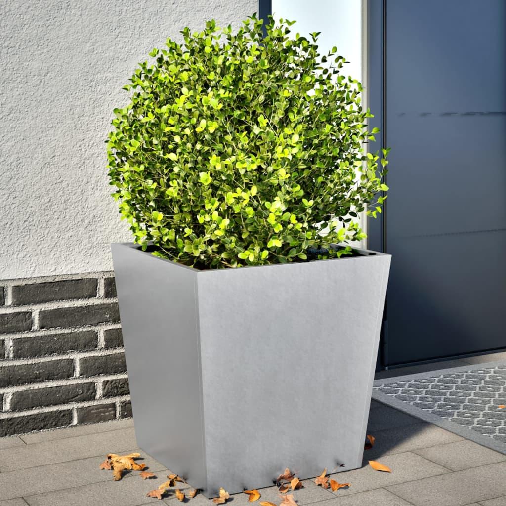 Plantekasser 2 stk. 50x50x50 cm galvaniseret stål