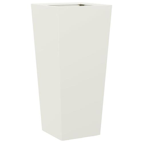 Plantekrukke 35x35x75 cm stål hvid