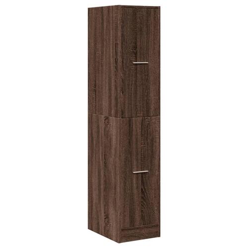 Apotekerskab 30x41x144,5 cm konstrueret træ brun egetræsfarve