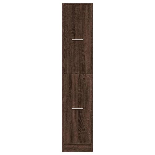 Apotekerskab 30x41x144,5 cm konstrueret træ brun egetræsfarve