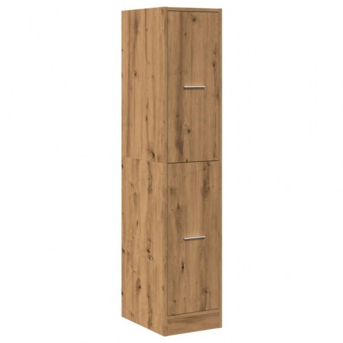 Apotekerskab i kunstig eg 30 × 41 × 144,5 cm - konstrueret træ