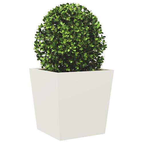 Plantekrukke 50x50x50 cm stål hvid
