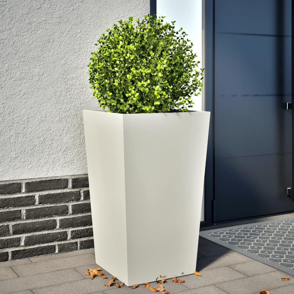 Plantekrukke 45x45x75 cm stål hvid