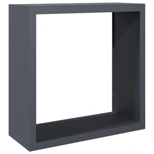 Brændestativ i stål - 100 × 40 × 100 cm, antracitgrå