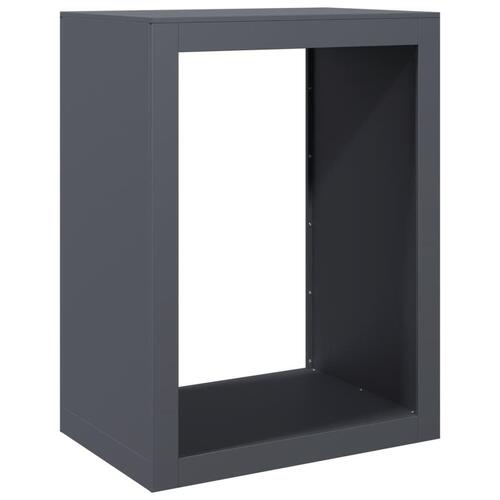 Brændestativ 60x40x80 cm stål antracitgrå