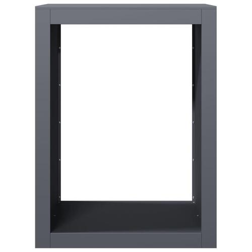 Brændestativ 60x40x80 cm stål antracitgrå