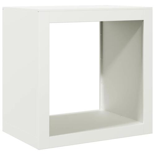Brændestativ 60x40x60 cm stål hvid
