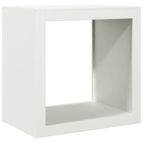 Brændestativ 60x40x60 cm stål hvid