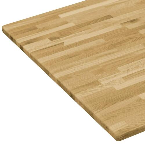 Bordplade i massivt egetræ rektangulært 23 mm 140 x 60 cm