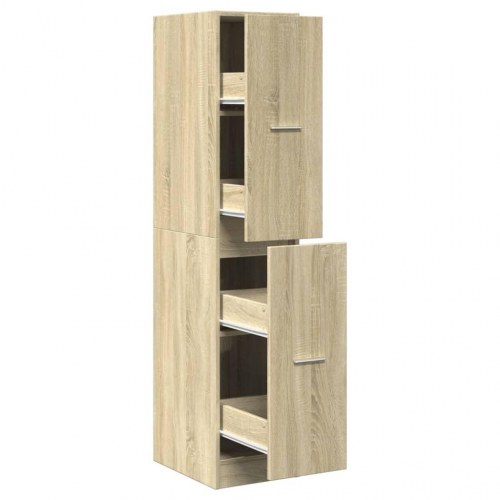 Apotekerskab i sonoma eg 30×41×144,5 cm - konstrueret træ