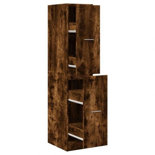 Apotekerskab 30×41×144,5 cm i konstrueret træ - røget egetræsfarve