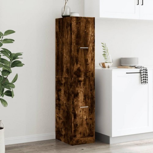 Apotekerskab 30×41×144,5 cm i konstrueret træ - røget egetræsfarve