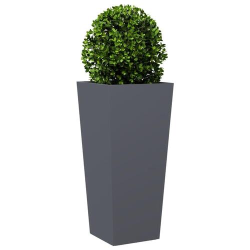 Plantekrukke 35x35x75 cm stål antracitgrå