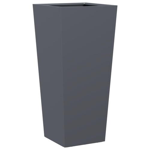 Plantekrukke 35x35x75 cm stål antracitgrå