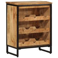 Vinreol til 9 flasker 55x33x70 cm massivt mangotræ