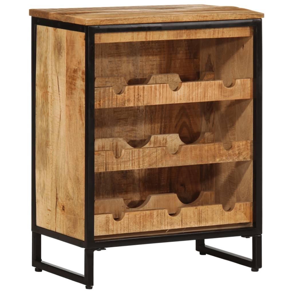Vinreol til 9 flasker 55x33x70 cm massivt mangotræ