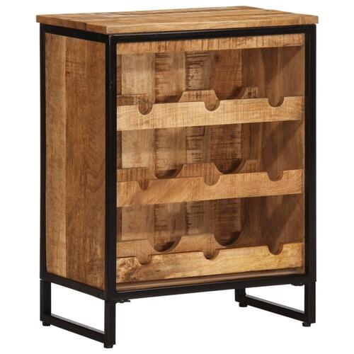 Vinreol til 9 flasker 55x33x70 cm massivt mangotræ