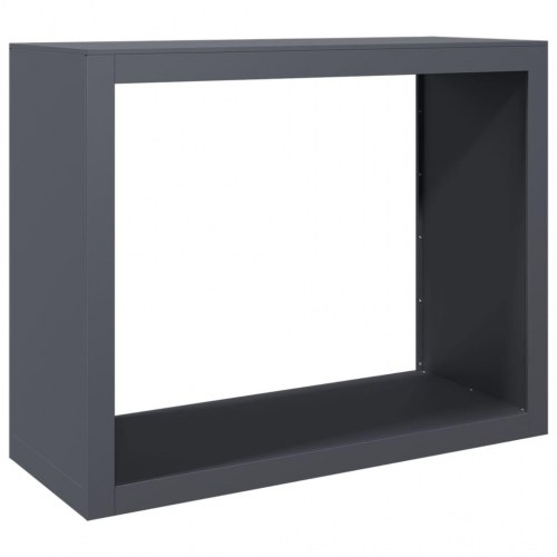 Brændestativ i stål 100 × 40 × 80 cm - antracitgrå