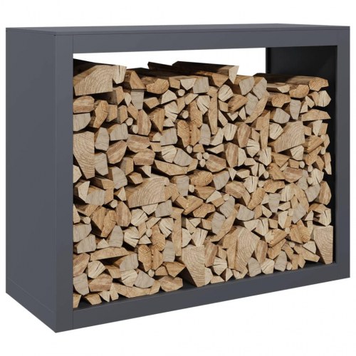 Brændestativ i stål 100 × 40 × 80 cm - antracitgrå