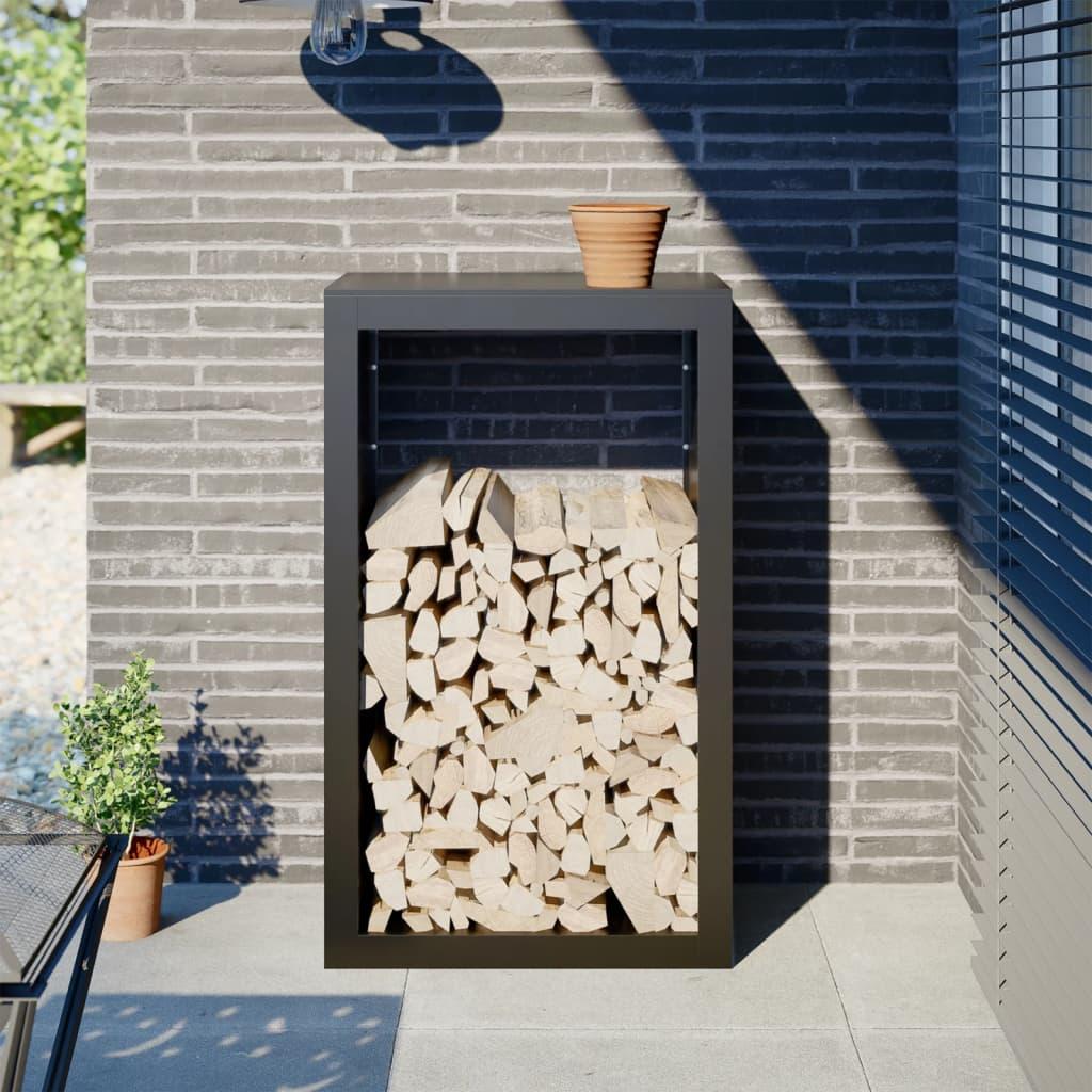 Brændestativ Stål Hvid - Stål/Sort / 60 x 40 x 100 cm