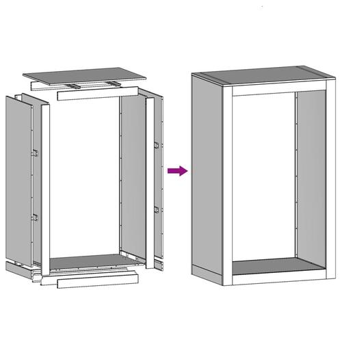 Brændestativ 60x40x100 cm galvaniseret stål