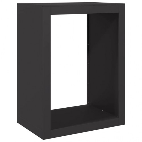 Brændestativ i stål - 60 × 40 × 80 cm, sort