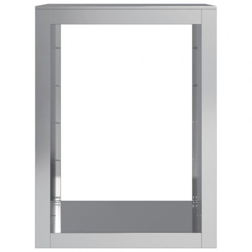 Brændestativ 60 × 40 × 80 cm i galvaniseret stål - grå