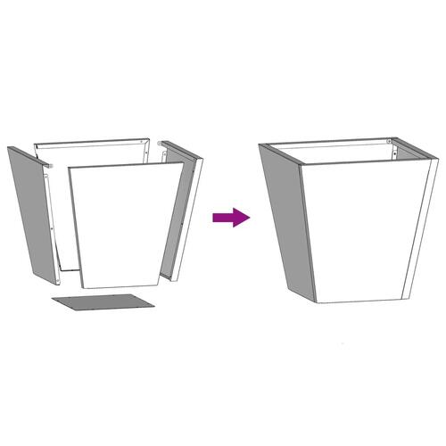 Plantekrukke 30x30x30 cm galvaniseret stål