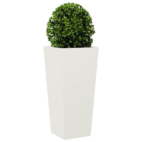 Plantekrukker 2 stk. 35x35x75 cm stål hvid